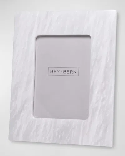 Bey-berk Talin Marble 5"x7" Picture Frame In Gray