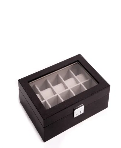 Bey-berk Ten Watch Case In Dark Brown