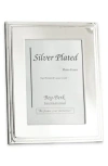 Bey-berk Textured Metal 8" X 10" Picture Frame In Silver