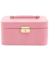 Bey-berk Monogrammed Lizard Leather Jewelry Box In Pink
