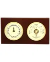 Bey-berk Tide Clock And Barometer In Brown