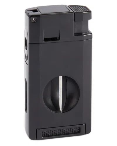 Bey-berk Torch Lighter With V Cut & Punch In Gray