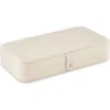 Bey-berk Travel Jewlery Storage Case In Ivory