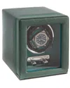 Bey-berk Vita Leather Single-watch Winder In Green