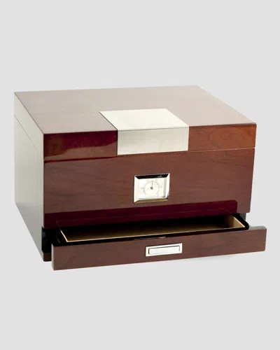Bey-berk Walnut Wood Cigar Humidor