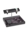 Bey-berk Watch Stand, Valet, And Wireless Charger In Black