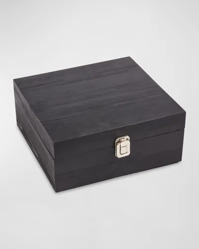 Bey-berk Whiskey And Cigar Set In Black