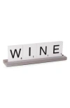 Bey-berk Wine Scrabble Design Sign In White Multi