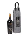 Bey-berk Wines Of The World Felt Wine Tote With Accents
