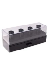 Bey-berk Wood & Acrylic Watch Case In Black