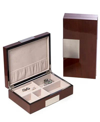 Bey-berk Wood Valet Box In Brown