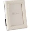 Bey-berk Woven Leather Picture Frame In Ivory