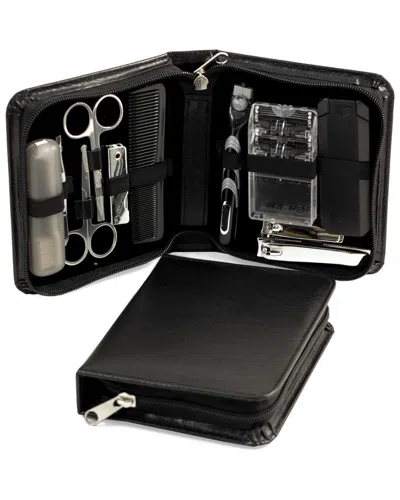 Bey-berk 11pc Manicure & Grooming Set In Black