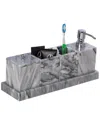 Bey-berk 5pc Vanity Set In Gray