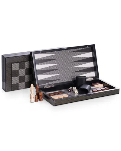 Bey-berk Axel Backgammon & Chess Set In Black