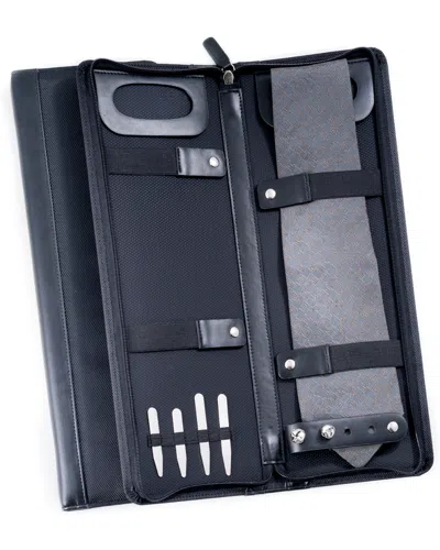 Bey-berk Ballistic Black Travel Tie Case In Gray