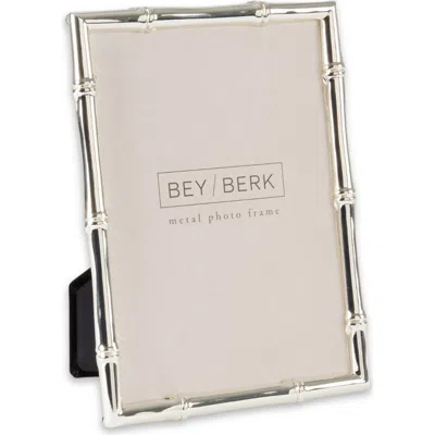 Bey-berk Bamboo Texture Picture Frame In Neutral