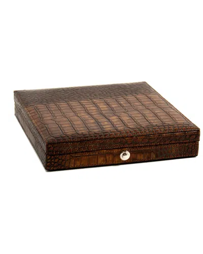 Bey-berk Bey Berk Brown Leather 12 Cigar Humidor