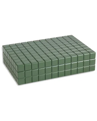 Bey-berk Bogota Cube Design Ten-watch Case In Silver