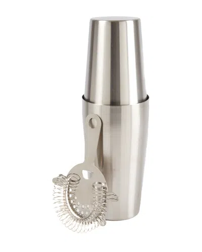 Bey-berk Boston Shaker With Strainer In Silver