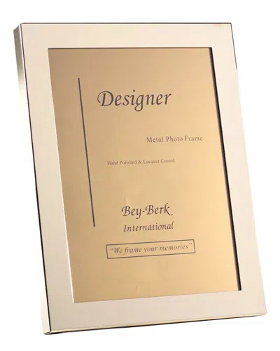 Bey-berk Brass Picture Frame With Easel Back In Gold