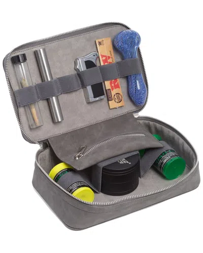 Bey-berk Cannibus Accessory Travel Case In Gray