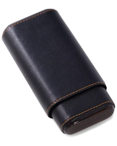Bey-berk Cedar-lined Telescoping 3-cigar Holder In Black
