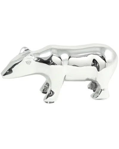 Bey-berk Chrome Plated Bear Paperweight