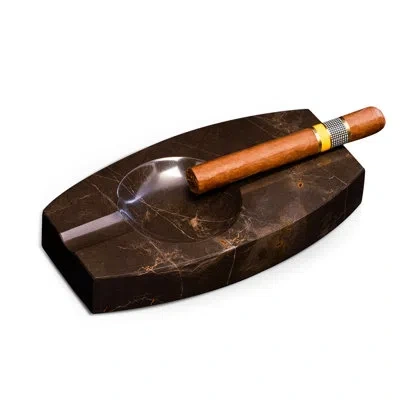 Bey-berk Cigar Ashtray In Brown