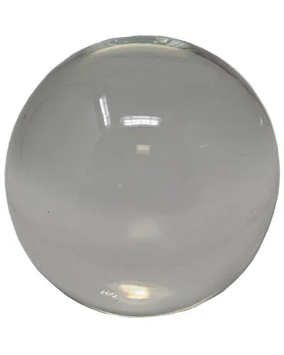 Bey-berk Clear Glass Sphere In Gray