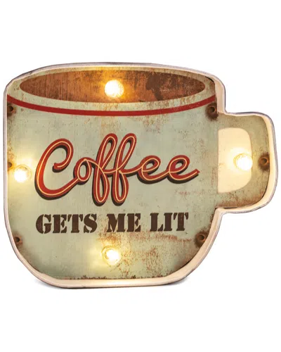 Bey-berk Coffee Gets Me Lit Wall Decor In Multi