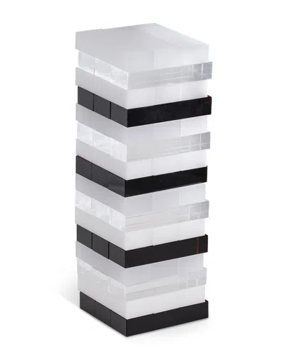 Bey-berk Darby Acrylic Jenga In Black