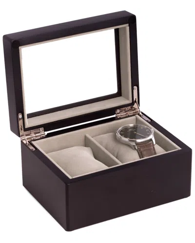 Bey-berk Double Watch Box In Brown