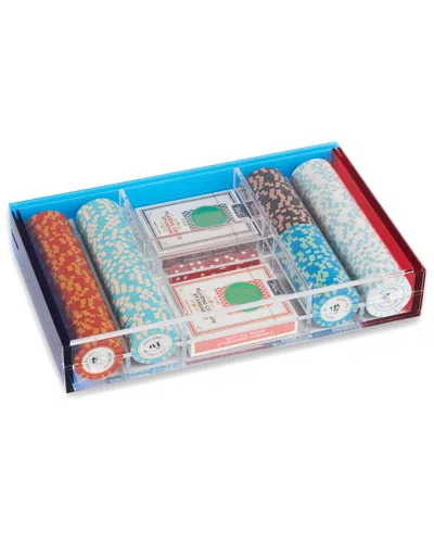 Bey-berk Dylan Poker Set With 200 Casino Grade Chips In Multicolor