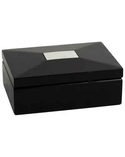 Bey-berk Ebony Hinged Box In Black