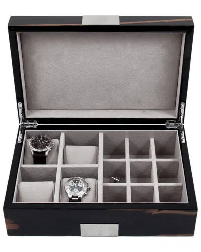 Bey-berk Ebony Valet Box In Black