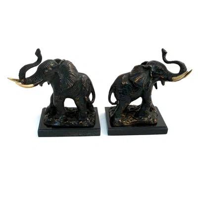 Bey-berk Elephant Book Ends In Black