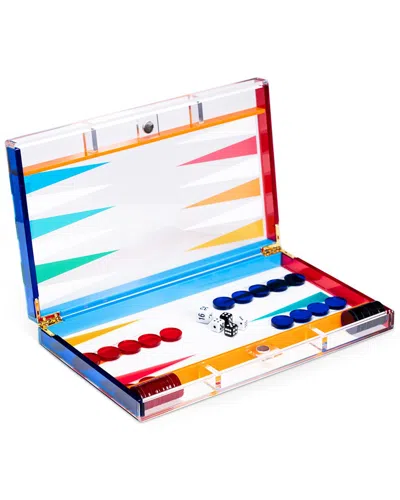 Bey-berk Emmy Acrylic Backgammon Set In Multi