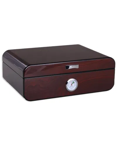 Bey-berk Gerard 40 Cigar Walnut Humidor In Brown
