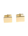 Bey-berk Gold Plated Rectangular Cufflinks In Neutral