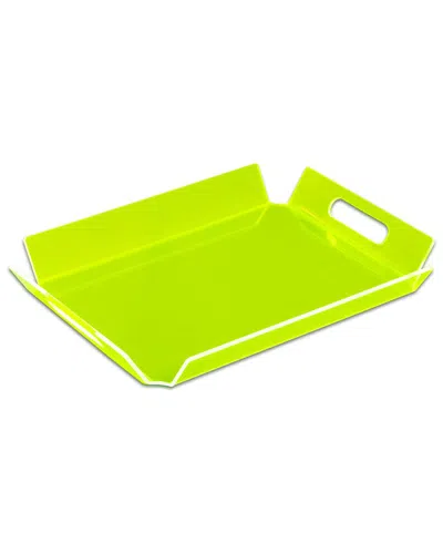 Bey-berk Hampton Acrylic Tray In Green