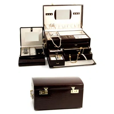 Bey-berk Large Jewelry Box In Brown