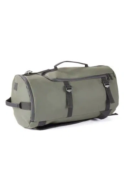 Bey-berk Large Water Resistant Camping Duffel In Green