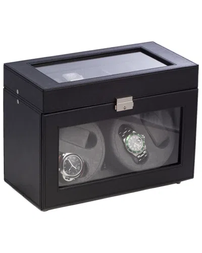Bey-berk Leather 4-watch Winder In Black