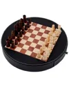 Bey-berk Leather Chess Set In Black