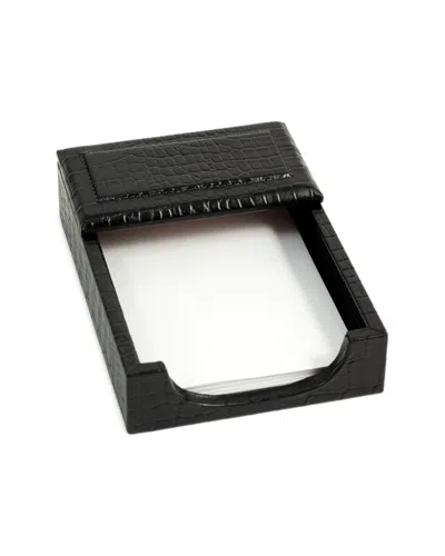 Bey-berk Leather Memo Holder In Black