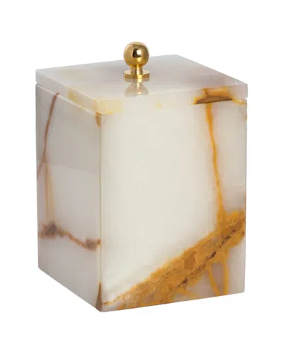Bey-berk Marble Bath Canister With Lid