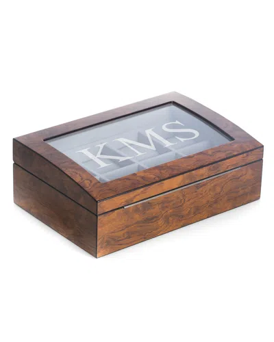 Bey-berk Men's Personalized Wooden Watch %26 Accessory Storage Case In Burled Wood