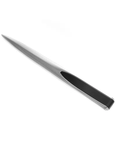 Bey-berk Monogrammed Stainless Steel Letter Opener In Black