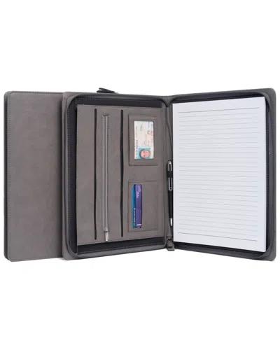 Bey-berk Multi Compartment Business Padfolio In Gray